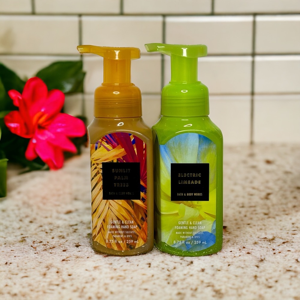Bath & Body Works Hand Soap Summer Tropical Scents Sunlit Palm Tree Lime NWT